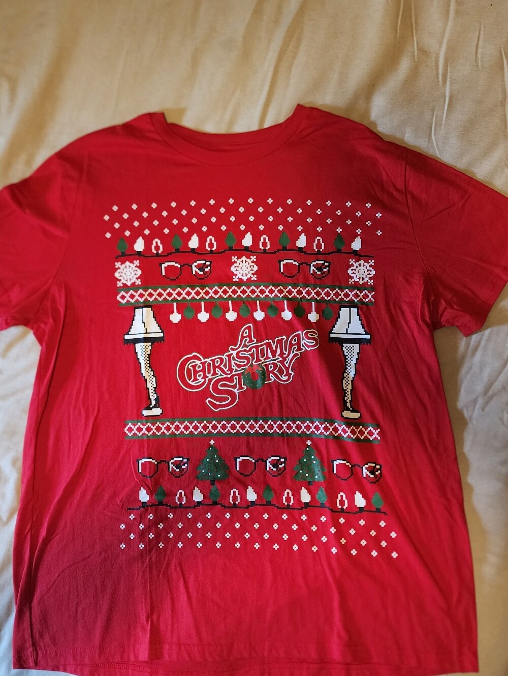 Men's Red Holiday Graphic Tee